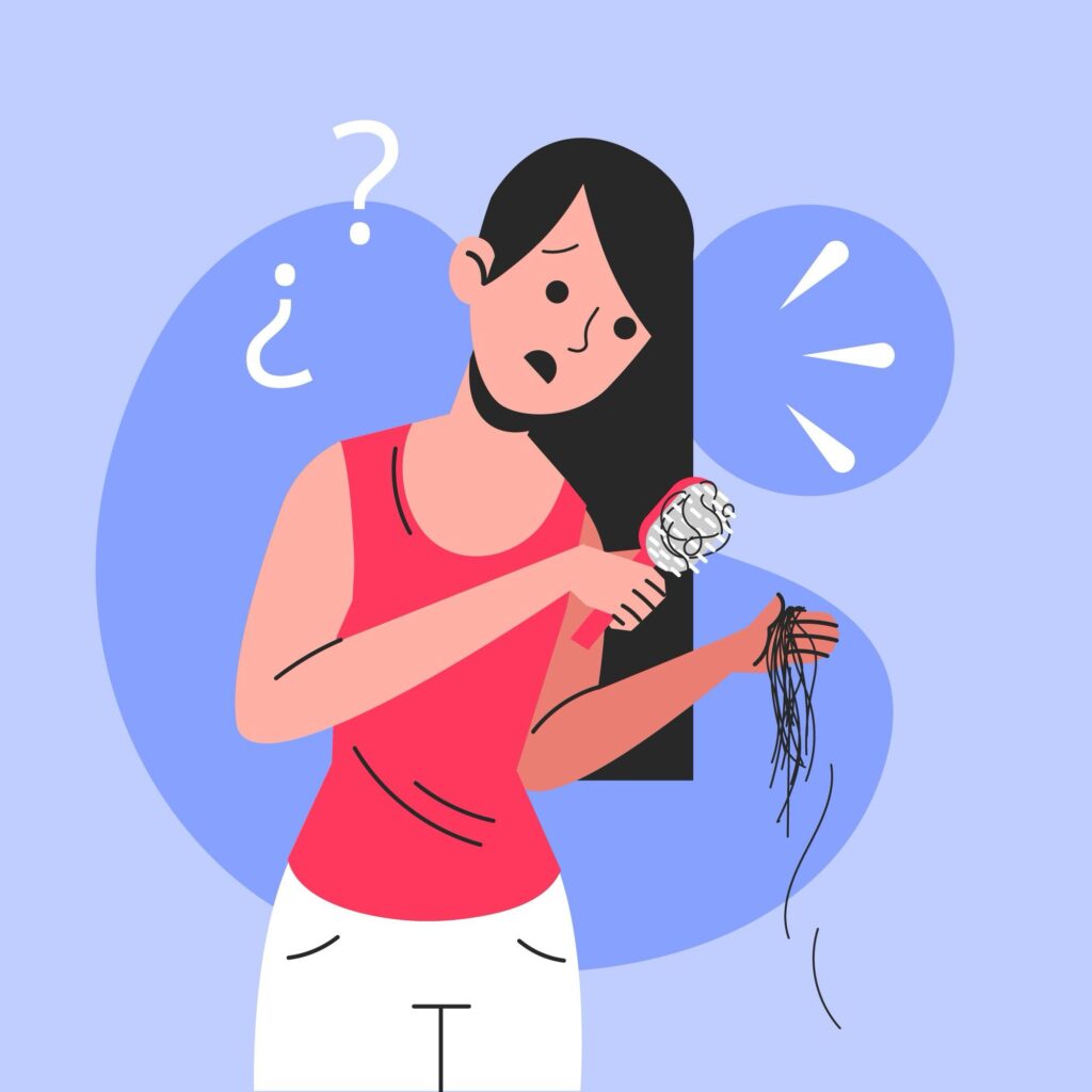 केस गळणे (Postpartum Hair Fall)